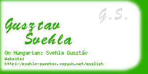 gusztav svehla business card